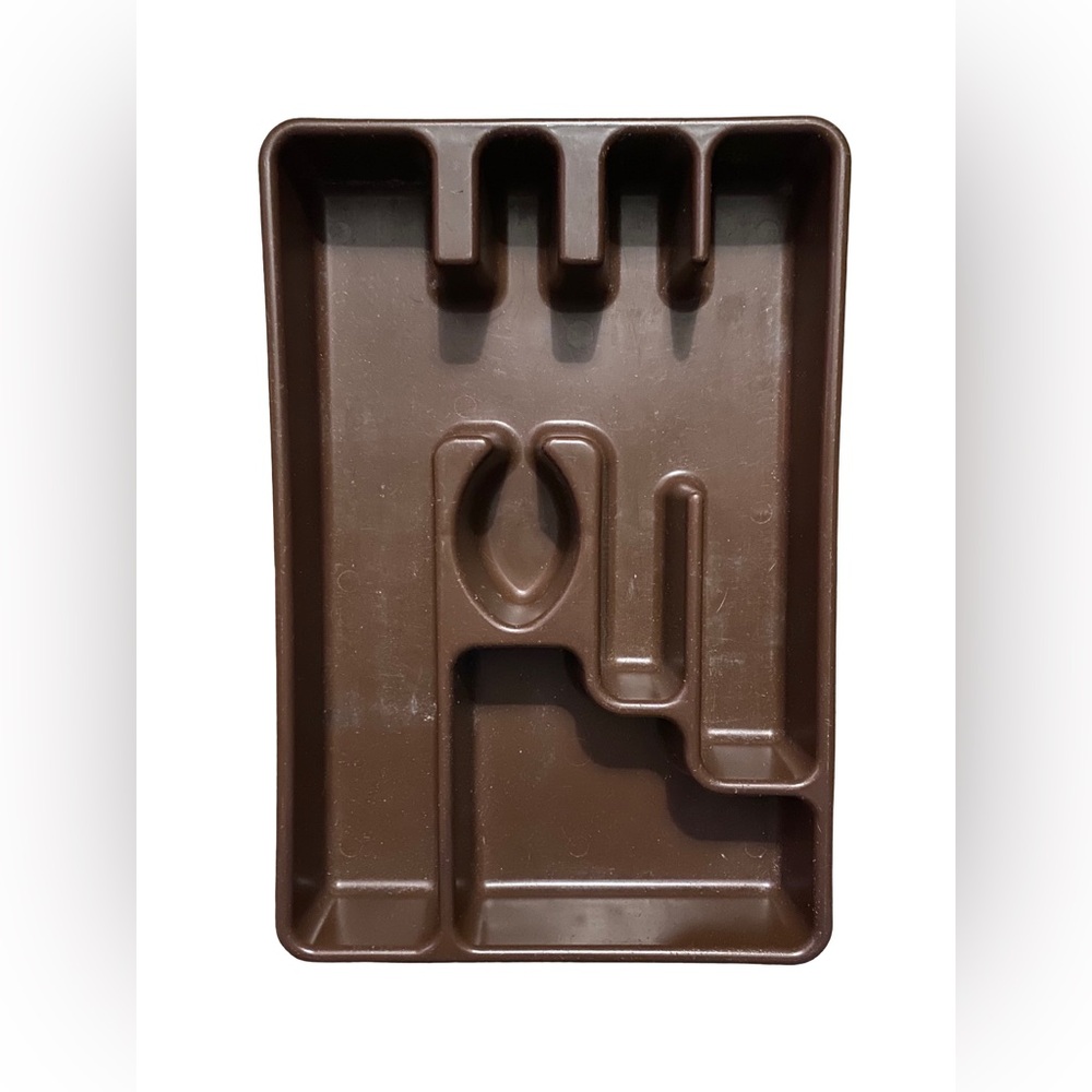 Vintage Rubbermaid Silverware‎ Flatware Storage Tray Organizer 2921 Brown